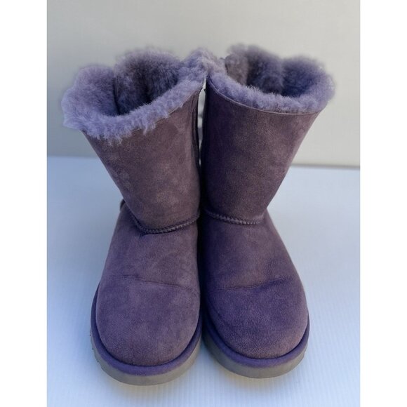 UGG Bailey Bow II Women’s Boots Size 6 Purple Suede Shearling Winter 1016225 - Picture 14 of 14